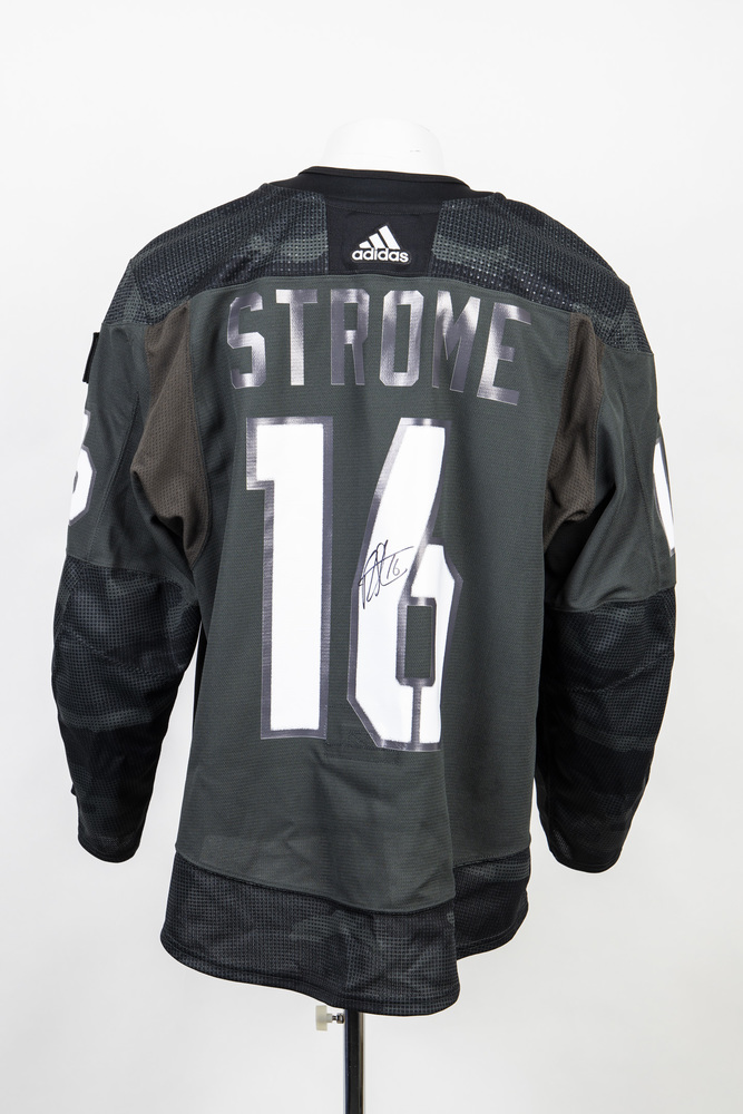 Veterans Night warm up jersey worn and signed by #16 Ryan Strome