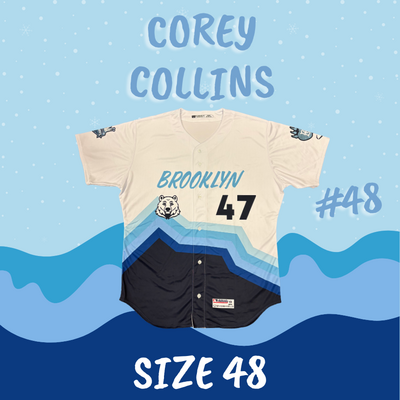 #48 Corey Collins Game Used Polar Bear Jersey (Size 48)