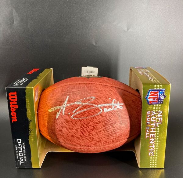 NFL - Eagles Ainias Smith Signed Authentic Football