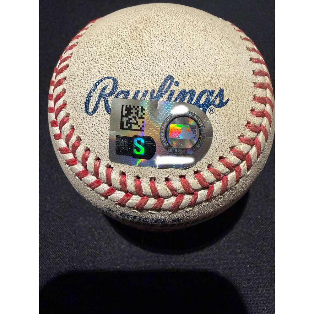 Game Used Baseball - Spring Breakout Game - H: Max Clark - P: Seth