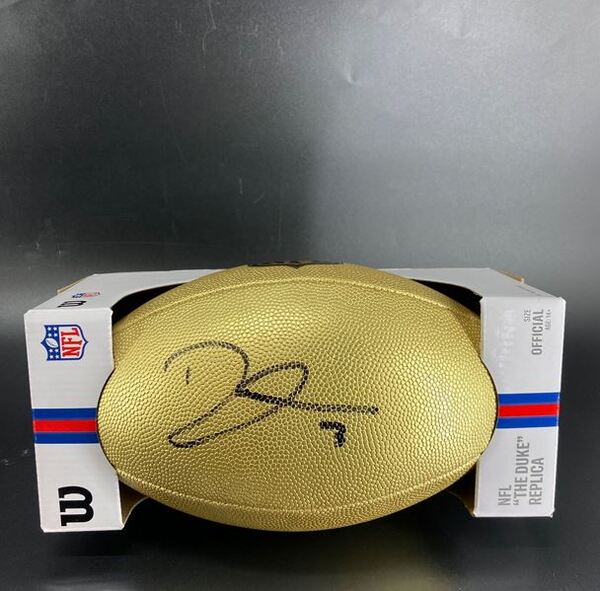 NFL - Chargers Derwin James Signed Gold Composite Football