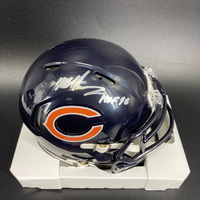HOF - Bears Mike Singletary Signed Mini Helmet with HOF 98 Inscription