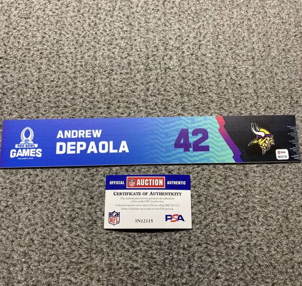 NFL - Vikings Andrew DePaola 2024 Pro Bowl Games Nameplate 1 of 1