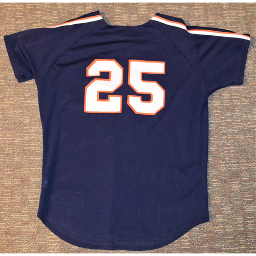Detroit Tigers 25 Blue Batting Practice Jersey (NOT MLB AUTHENTICATED
