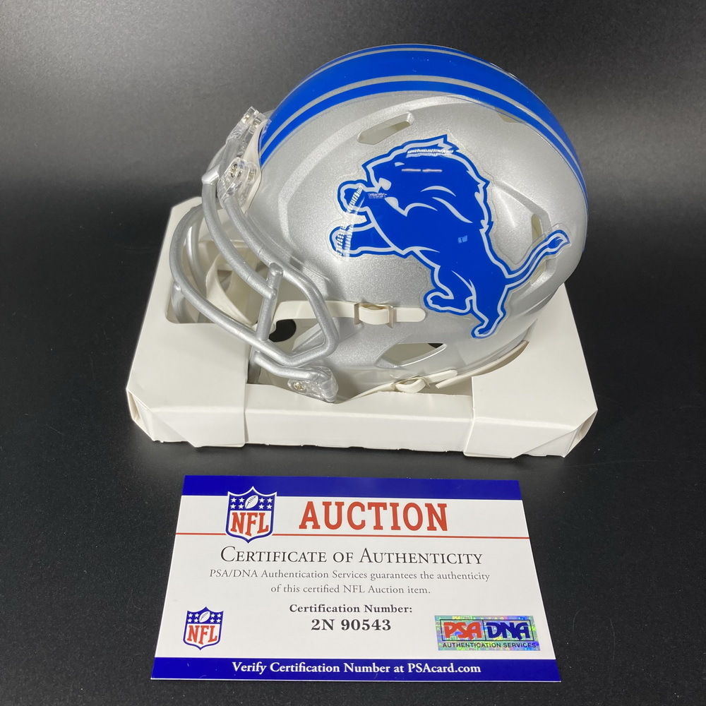 NFL Lions Don Muhlbach Signed Mini Helmet The official auction site