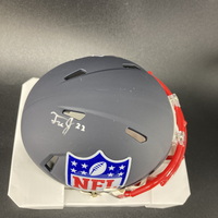 NFL - Jets Tre Jenkins Signed Blue Shield Mini Helmet