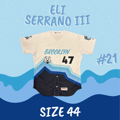 #21 Eli Serrano III Game Used Polar Bear Jersey (Size 44)