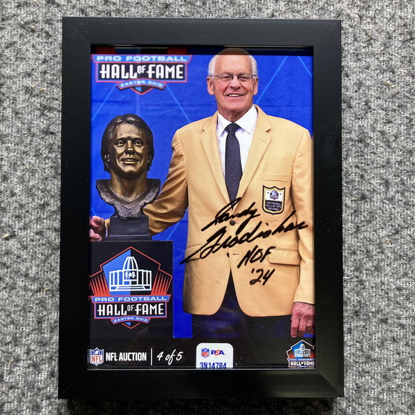 HOF - Broncos Randy Gradishaw NFL Auction Exclusive Signed 5x7 Framed Ph...