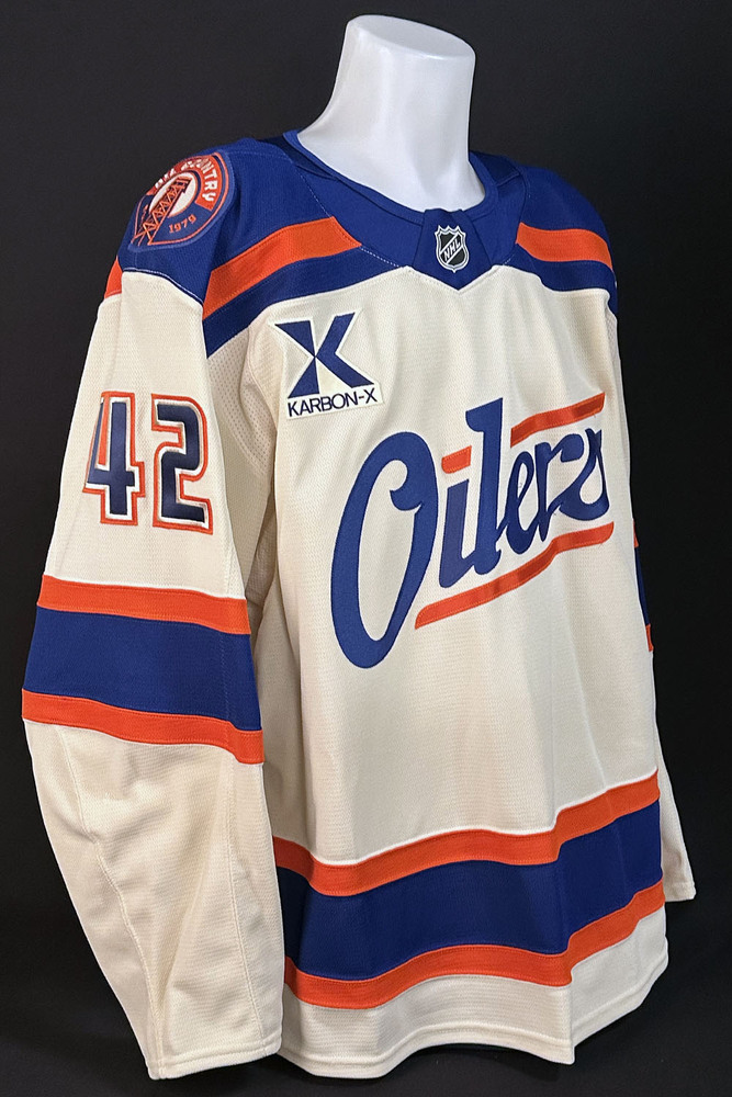 Kasperi Kapanen #42 - 2025-26 Edmonton Oilers Alternate Set #3 Game Worn Jersey - Worn For 2 Games - Jan 12th vs Chicago & Jan 13 vs Nashville