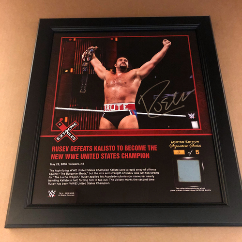 Rusev SIGNED Extreme Rules 2016 Frame