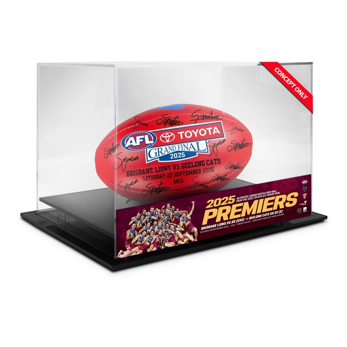 Photo of Brisbane Lions 2025 Toyota AFL Grand Final Team Signed Match-Used Ball