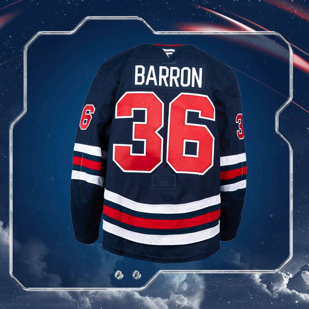 Morgan Barron #36 Game-Worn Heritage Jersey