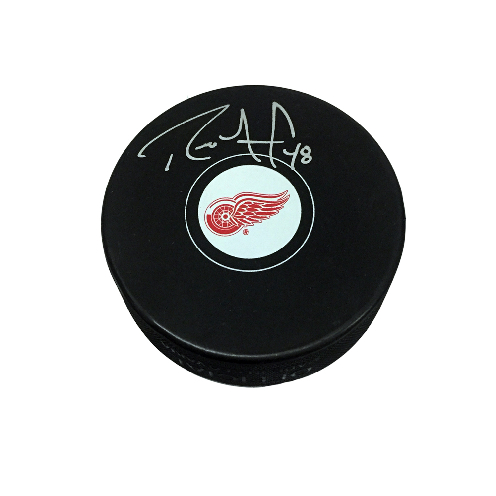 RYAN SPROUL Signed Detroit Red Wings Puck