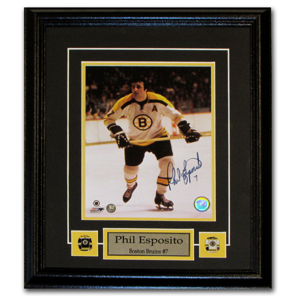 Phil Esposito Autographed Boston Bruins Framed 8X10 Photo