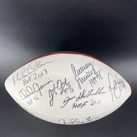 Marty Lyons Foundation  - Jets Multi Sign Panel Ball Signed By 12 HOF'er...