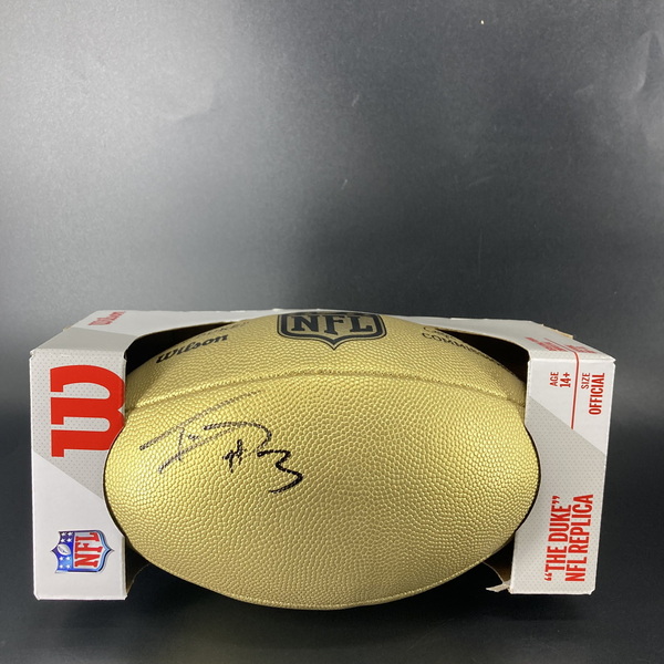 NFL - Giants Tyrone Tracy Jr. Signed Gold Composite Football