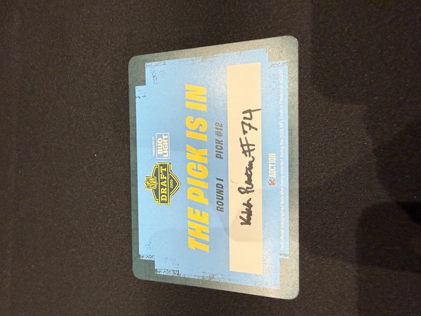 Kadyn Proctor Autographed Commemorative Draft Card - First NFL Auction O...