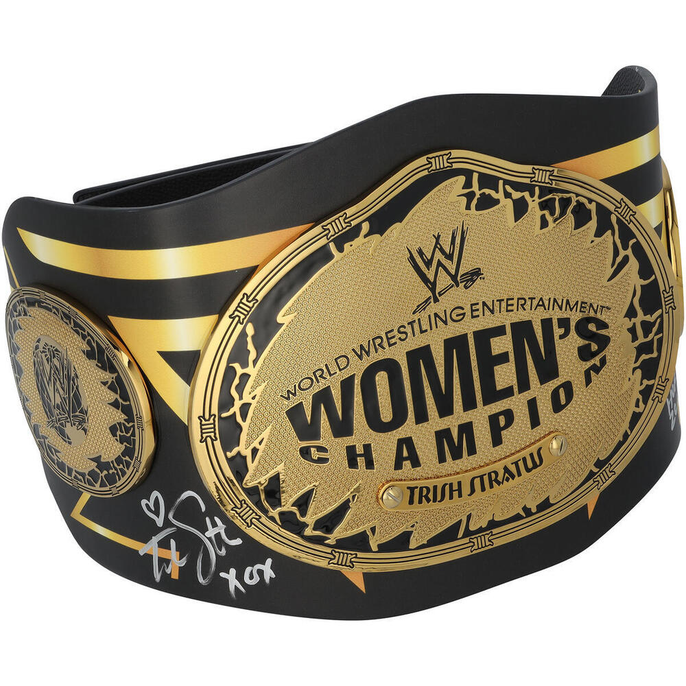 Trish Stratus WWE Autographed 25 Years Anniversary Signature Series Replica Title Belt with 