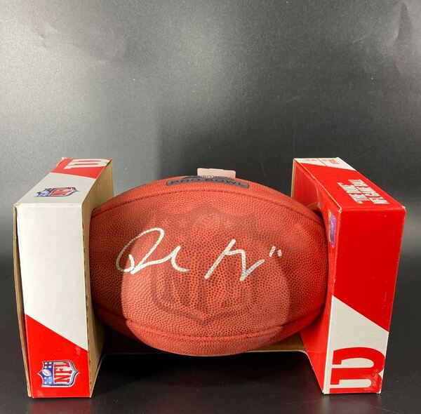 NFL - Patriots Drake Maye Signed Authentic Football Pro Bowl Logo