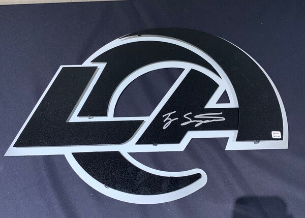 Ty Simpson Autographed Rams Logo Metal Sign (Wall decoration)