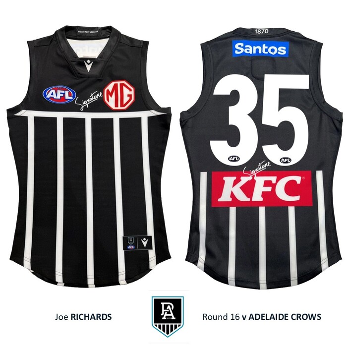 Photo of Joe Richards #35 Port Adelaide 2026 Prison Bar Guernsey