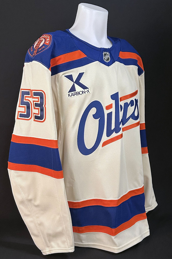 Isaac Howard #53 - 2025-26 Edmonton Oilers Alternate Set #3 Game Worn Jersey - Worn For 1 Game - Jan 13 vs Nashville