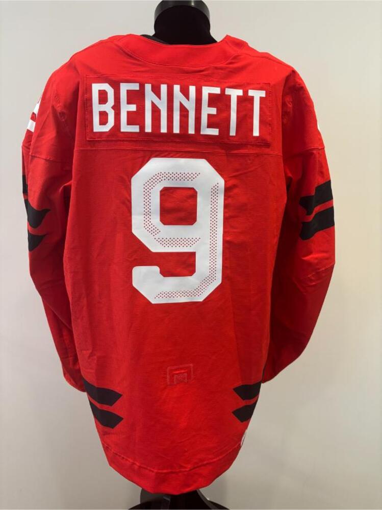 Sam Bennett Canada Game-Used Red Jersey worn v. Switzerland on February 13, 2026, as a part of the 2026 Milano Cortina Winter Games.