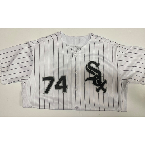 Field of Greens Auction Eloy Jimenez 2019 GameUsed White Pinstripe