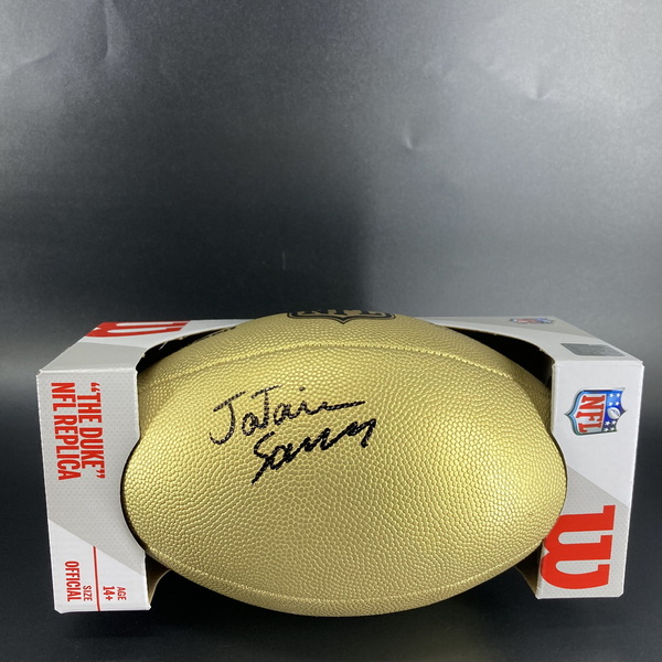 NFL - Panthers Ja'Tavion Sanders Signed Gold Composite Football