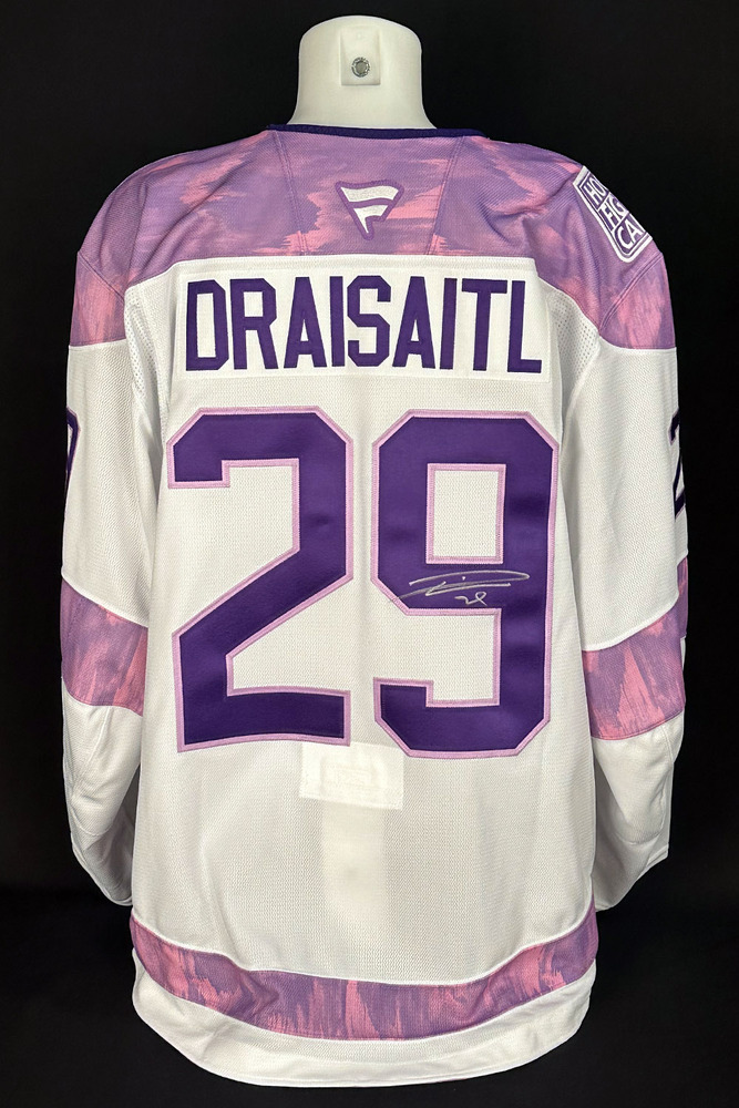 Leon Draisaitl #29 - Autographed 2025-26 Edmonton Oilers Hockey Fights Cancer Night Ltd Edition Jersey (Autographed Only / Not Worn On Ice)