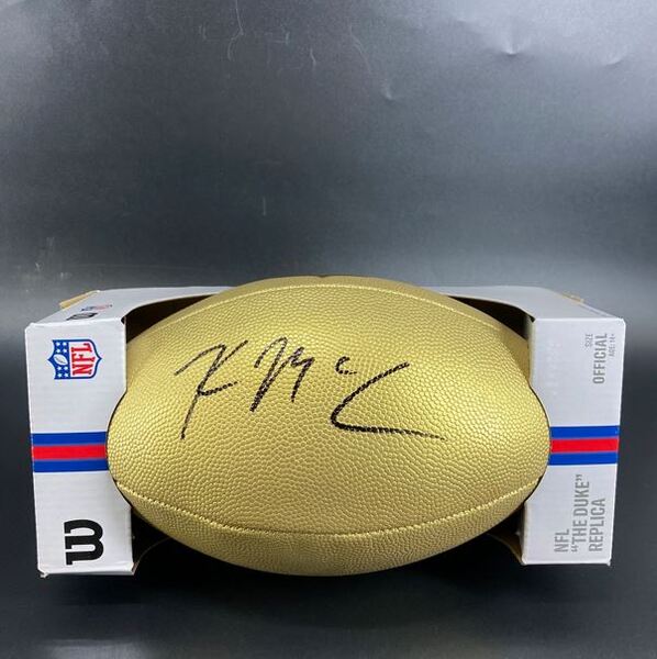 NFL - Eagles Kyle McCord Signed Gold Composite Football