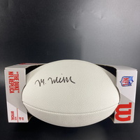 NFL - Lions Mekhi Wingo Signed White Composite Football
