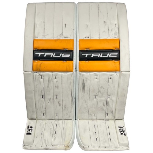 Photo of 24-25 Game-Used TRUE Goalie Leg Pads - Jeremy Swayman 