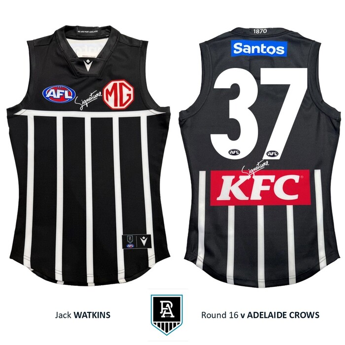 Photo of Jack Watkins #37 Port Adelaide 2026 Prison Bar Guernsey