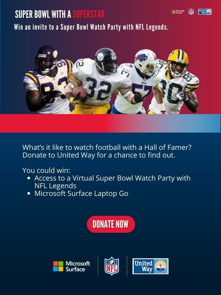 UNITED WAY SWEEPSTAKES: SUPER BOWL WITH A SUPERSTAR!