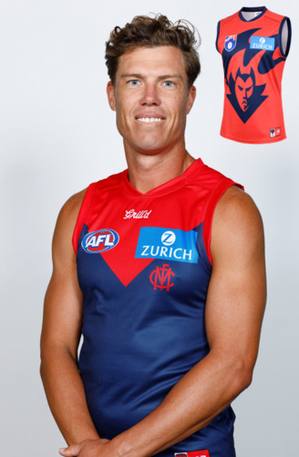 Photo of 2025 Melbourne Demons Red Flamehead Guernsey - Jake Melksham #18