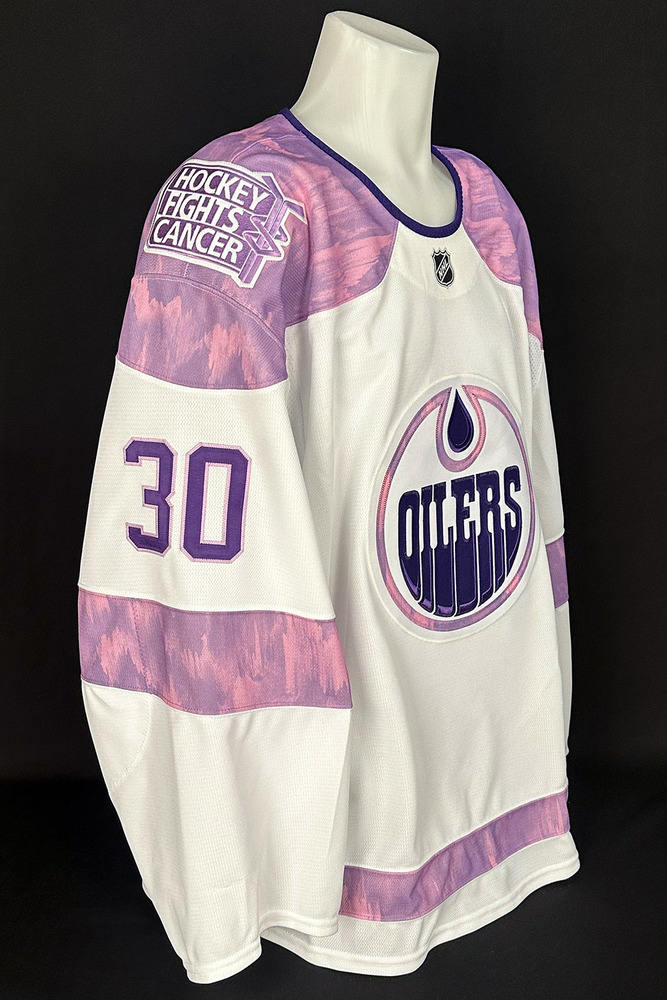 Calvin Pickard #30 - Autographed 2025-26 Edmonton Oilers Hockey Fights Cancer Night Ltd Edition Jersey (Autographed Only / Not Worn On Ice)