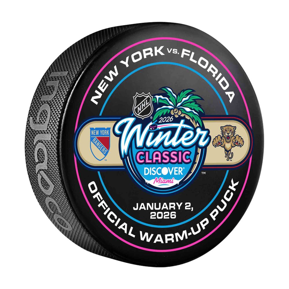 Practice-Used Warm-Up Puck from the 2026 NHL Winter Classic Between the Florida Panthers and New York Rangers on January 2, 2026
