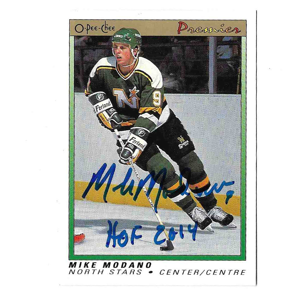 Mike Modano Autographed 1990-91 O-Pee-Chee Premier Rookie Card