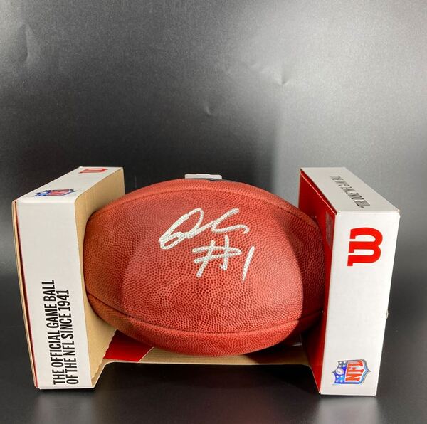 NFL - Chargers Quentin Johnston Signed Authentic Football