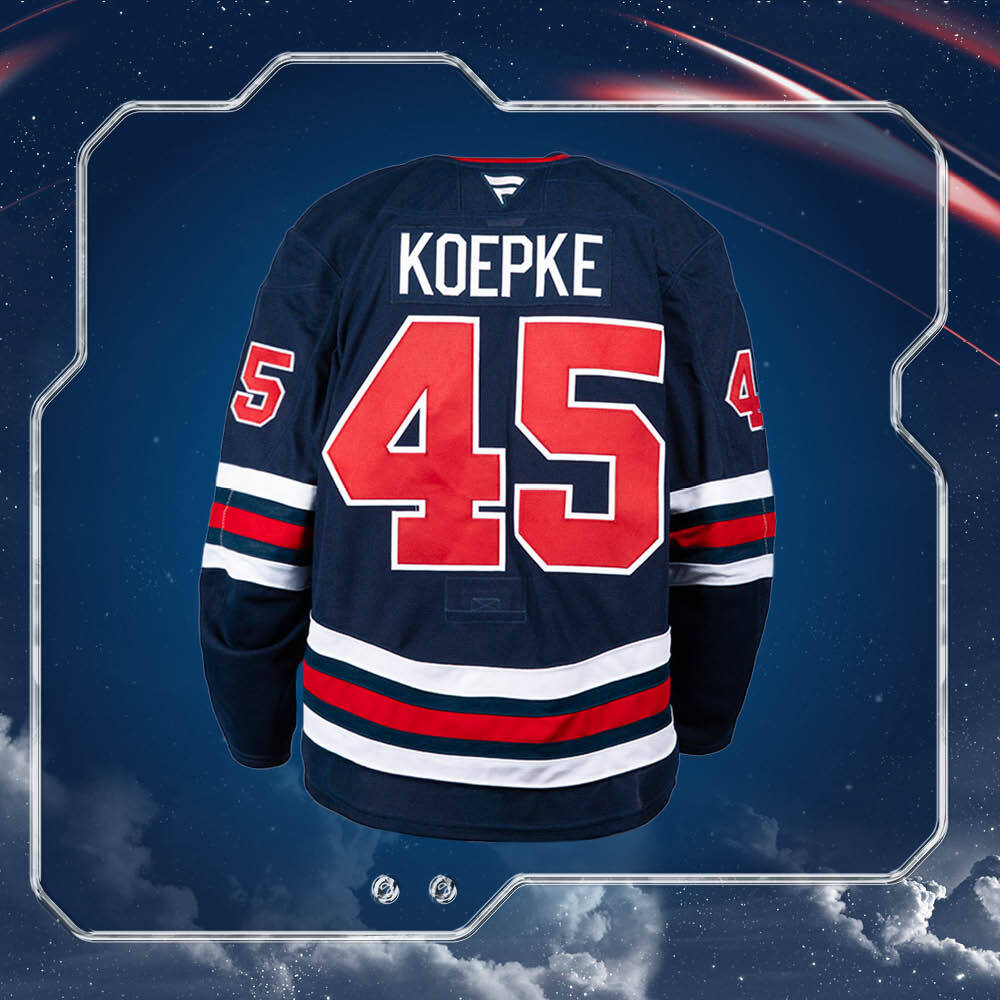 Cole Koepke #45 Game-Worn Heritage Jersey