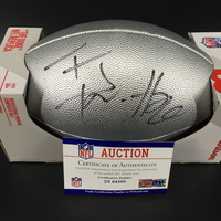 NFL - Steelers T. J. Watt Signed Silver 100 Seasons Commemorative Football