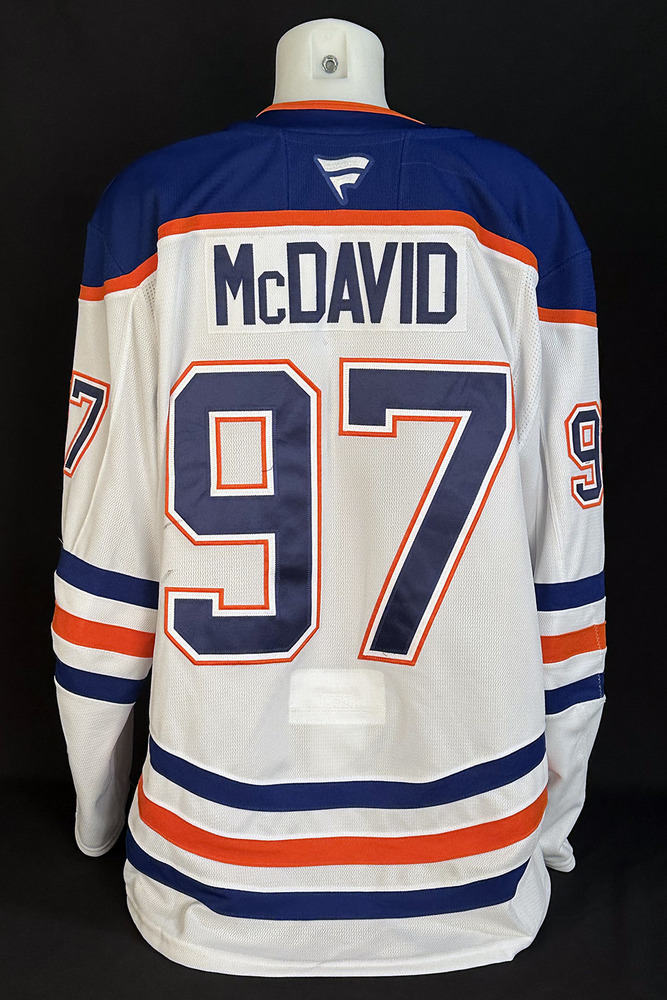 Connor McDavid #97 - 2025-26 Edmonton Oilers White Set #1A Game Worn Jersey - Worn For 9 Games Including When He Registered His 1100th NHL Point!