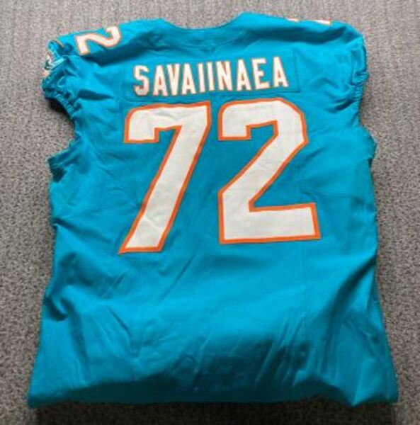 Madrid Game - Dolphins Jonah Savaiinaea Game Worn Jersey (11/16/2025) Si...