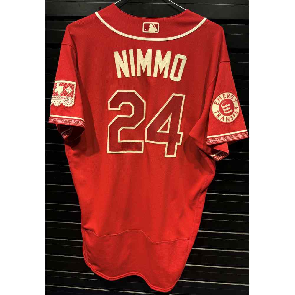 スーパー激レア　Nintendo サムライアカデミーユニフォーム Brandon Nimmo #24 Texas Rangers Game-Used 2026 City Connect Jersey