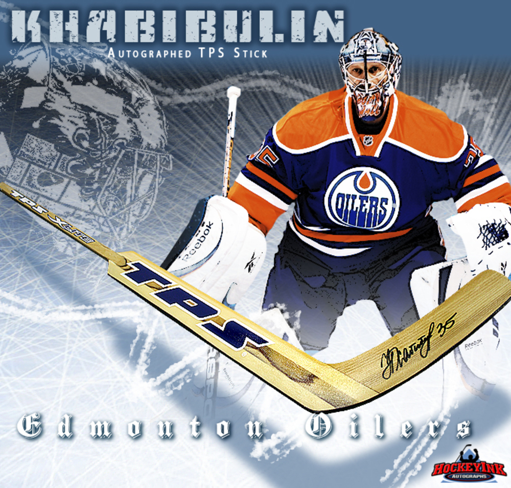NIKOLAI KHABIBULIN Signed TPS Goalie Stick - Edmonton Oilers - NHL Auctions