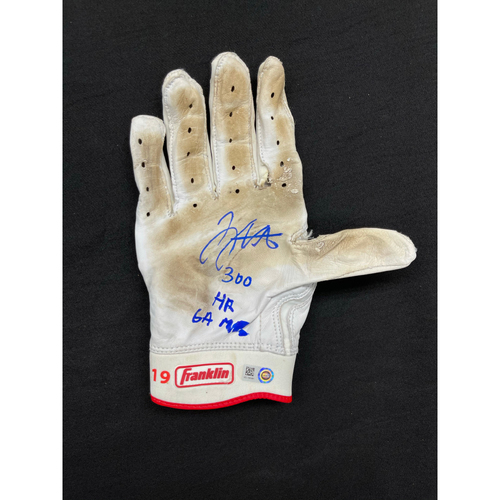 Joey Votto *Game-Used, Autographed & Inscribed* Right-Handed Batting Glove -- Worn By Joey Votto For 300th Career Home Run -- CHC vs. CIN on 04/30/2021