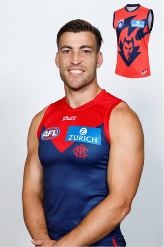 Photo of 2025 Melbourne Demons Red Flamehead Guernsey - Jack Viney #7