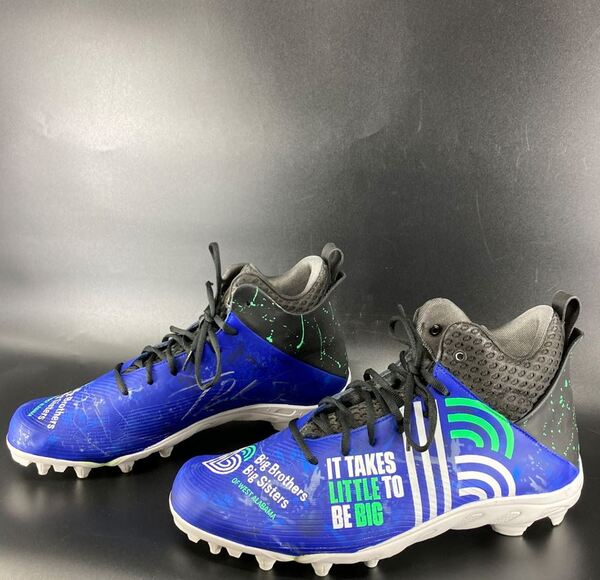 MCMC - Cowboys Tyler Booker Signed Custom Cleats 2025 Season Size 15 - P...