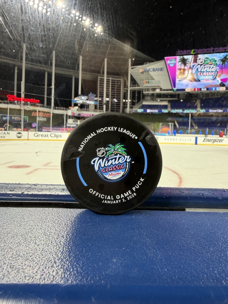 Game-Used Puck from the 2026 NHL Winter Classic Between the Florida Panthers and New York Rangers on January 2, 2026